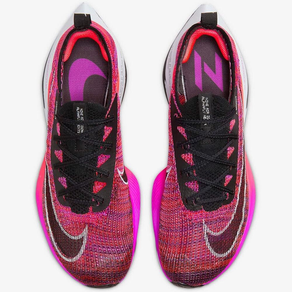 Nike Air Zoom Alphafly NEXT Flyknit Women Running Shoes Hyper Violet/Black 10.5 - Picture 4 of 8